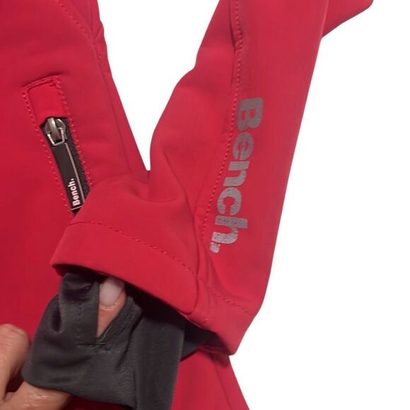 Bench Pink Fleece Lined Hooded Full-Zip Thumb Hole Hoodie Jacket Size Medium - Picture 7 of 10